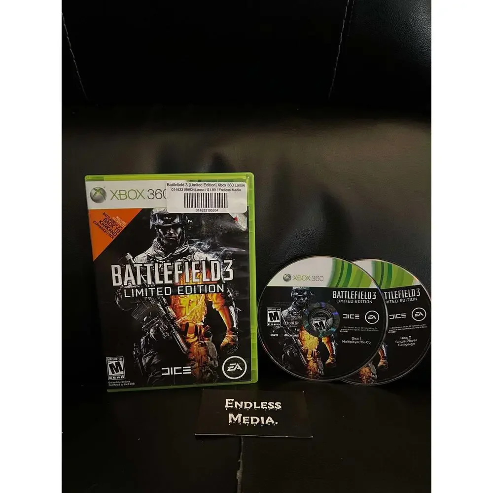 Battlefield 3 [Limited Edition] Microsoft Xbox 360 Item and Box Video Game